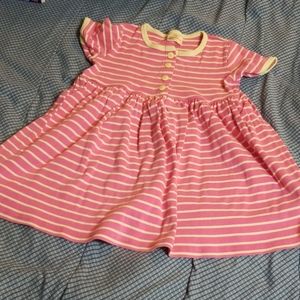 Pink and yellow striped dress